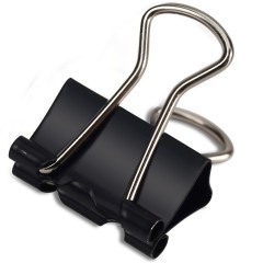 得力 15mm 6号黑色长尾票夹子票夹燕尾夹办公用品小金属票夹