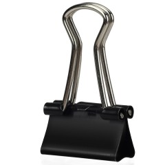 得力 15mm 6号黑色长尾票夹子票夹燕尾夹办公用品小金属票夹