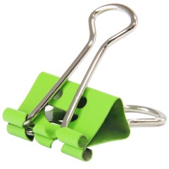 得力 微笑长尾票夹5号 19mm 悦彩靓丽 40只/筒 金属票夹子燕尾夹