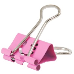 得力 微笑长尾票夹5号 19mm 悦彩靓丽 40只/筒 金属票夹子燕尾夹