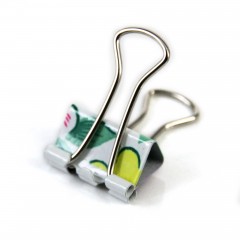 得力 19mm印花长尾票夹燕尾夹学习办公用品金属票夹子