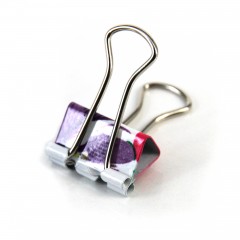 得力 19mm印花长尾票夹燕尾夹学习办公用品金属票夹子