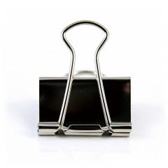 得力 25mm 银色长尾票夹燕尾夹学习办公用品金属票夹夹子