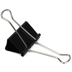 得力 2号41mm 长尾票夹燕尾夹学习办公用品金属票夹子