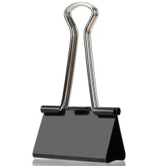 得力 2号41mm 长尾票夹燕尾夹学习办公用品金属票夹子