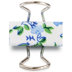 得力 25mm印花长尾票夹燕尾夹学习办公用品金属票夹文具