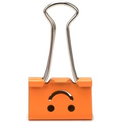 得力 彩色卡通微笑长尾票夹4号燕尾夹学习办公用品金属票夹混色夹