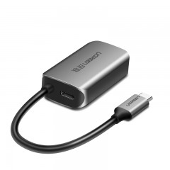 绿联CM160 Type-c转VGA转换器带PD供电USB-C笔记本接投影50315