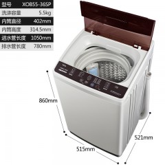 TCL 5.5公斤全自动波轮小洗衣机家用静音 XQB55-36SP
