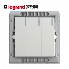 TCL罗格朗开关插座品牌K5系列三开双控墙壁开关面板