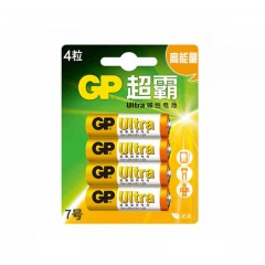 GP超霸 7号4节碱性高能 七号无汞干电池