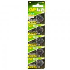 GP超霸 纽扣电池3v 5粒 cr2032