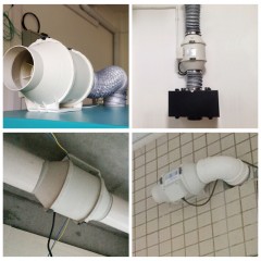 鸿冠 圆形管道风机排风扇换气扇3寸抽风机 HF-75S