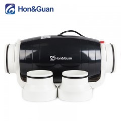 鸿冠 静音管道风机4寸双口径强力抽风机  HDD-100