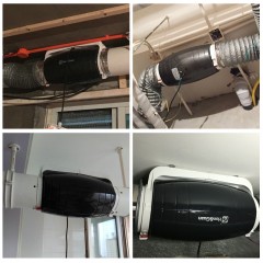 鸿冠 静音管道风机强力抽风机排风机换气扇6寸 HDD-150P