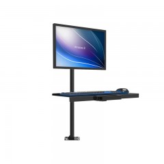 DVHZ 显示器支架键盘托 落地桌面锁孔 站立工作站万向旋转升降W837