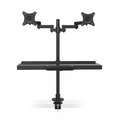 DVHZ 双屏液晶显示器支架 加高版 可站着坐着使用配键盘托架 W813