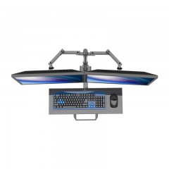 DVHZ 双屏液晶显示器支架 加高版 可站着坐着使用配键盘托架 W813