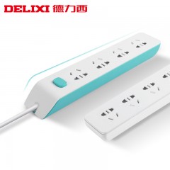 德力西 接线板排插电源插座多用托拖线板电插板带开关插排插板