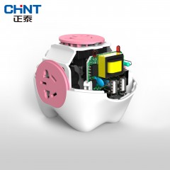 正泰 2.1A创意智能插座排插双USB接线板拖线板转换器 NEA3-0031U-1.5