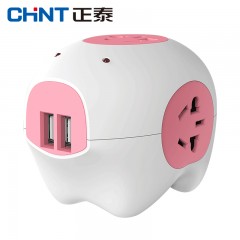 正泰创意智能插座2.1A排双USB接线板拖线板排插  NEA3-0031U-1.5米