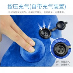 Wellhouse 舒适U型枕颈椎保健枕脖子午睡午休飞机旅行u形枕自动充气枕单-双