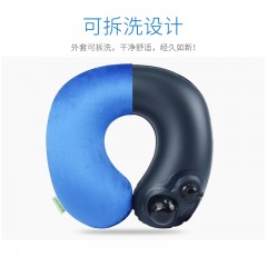 Wellhouse 舒适U型枕颈椎保健枕脖子午睡午休飞机旅行u形枕自动充气枕单-双
