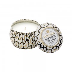 VOLUSPA Blanc白色家居系列-金属 双烛芯装饰罐 香薰蜡烛