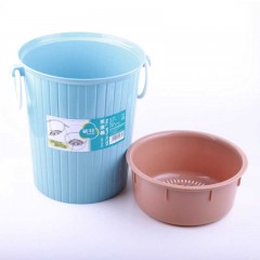 茶花 茶渣桶排水桶家用塑料功夫茶叶过滤废水桶厨房残渣桶垃圾桶1235