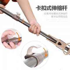 茶花 灵弧大号伸缩胶棉拖把家用免手洗对折式吸水拖头不锈钢海绵拖