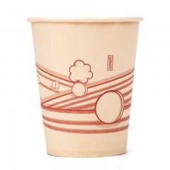 宜洁 加厚原木本色一次性纸杯防漏商务茶水纸杯子 256ml 100只/包