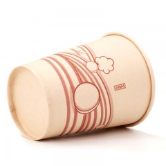 宜洁 加厚原木本色一次性纸杯防漏商务茶水纸杯子 256ml 100只/包