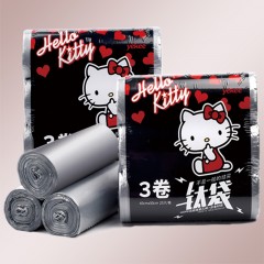 宜洁 Hello Kitty钢袋银色垃圾袋中大号加厚家用一次性塑料袋45cmx50cm  Y-9537