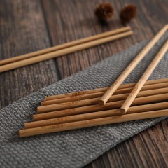 宜洁 竹筷子雕刻鱼纹筷家用30双套装家庭装筷子防滑卫生竹筷Y-9600