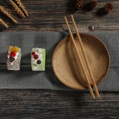 宜洁 竹筷子雕刻鱼纹筷家用30双套装家庭装筷子防滑卫生竹筷Y-9600