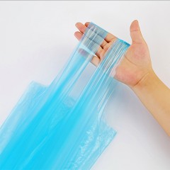 洁成 垃圾袋背心式家用手提式厨房一次性卷装中大号5卷装  4990-连卷装