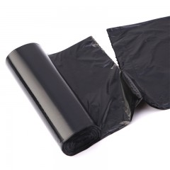 洁成 一次性中号垃圾袋家用垃圾桶塑料袋5卷100只黑色4877