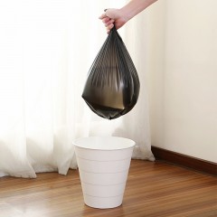 洁成 一次性中号垃圾袋家用垃圾桶塑料袋5卷100只黑色4877
