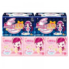 七度空间 少女系列纯棉超薄日夜组合装245mm+338mm共38片卫生巾