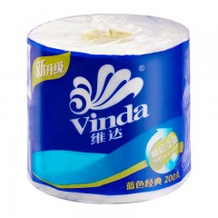 维达 蓝色经典家用200克18卷卫生卷纸V4073-B厕纸三层纸