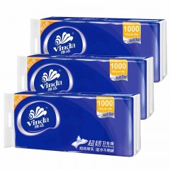 维达 2提无芯卷纸3层100g家用厕所实心擦手纸卫生纸V4600