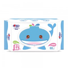 心相印 婴儿护肤湿巾卫生湿巾80片*3包装 抽取式湿纸巾