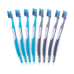 佳洁士 全优七效牙刷8支 美国进口小头软毛crest按摩舌苔牙刷