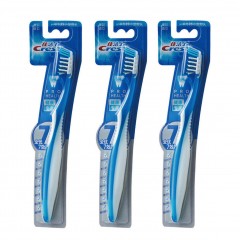 佳洁士 全优七效牙刷3支 crest多动向交叉软毛软胶棒牙刷进口
