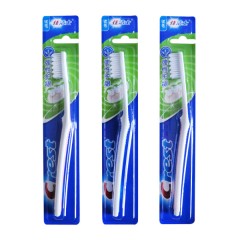 佳洁士 弹性护龈牙刷中毛六支装 crest锯齿波浪弹性牙刷柄护龈