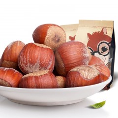 三只松鼠 开口原味榛子185gX2袋 三个松鼠坚果干果炒货零食