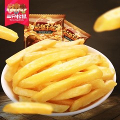 三只松鼠 美式薯条75gx3袋 三松鼠休闲小零食膨化食品原味薯条
