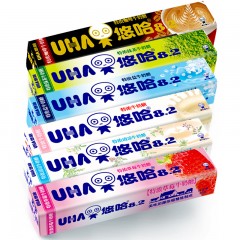 UHA/悠哈 特浓牛奶糖40g*10条装果汁软糖味觉糖抹茶盐牛奶草莓喜糖