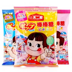 不二家 棒棒糖桶装375g/60支休闲零食儿童糖果棒棒糖零食礼包