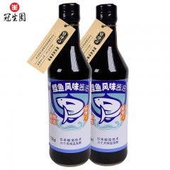 冠生园 好伴牌 鲣鱼风味酱油 508ml*2瓶组合玻璃瓶装